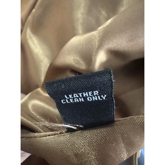 Valerie Stevens Genuine Lamb Leather Coat Camel Brown Size Large *Lining Damage* - Picture 16 of 16